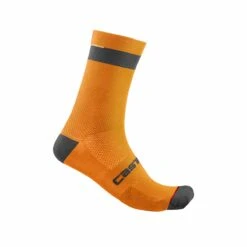 Castelli Alpha 18 Men's Socks - Military Green/Fiery Red -Sportful Shop 01 4521553 034 2