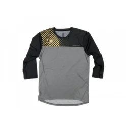 CrankBrothers Airmatic Men's 3/4 Sleeve Jersey - Black/Gold/Grey -Sportful Shop 1 551