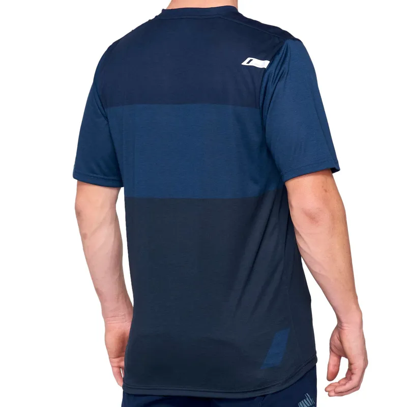 100 Percent Airmatic Short Sleeve Jersey - Blue/Midnight 6 100 Percent Airmatic Short Sleeve Jersey - Blue/Midnight - Image 4
