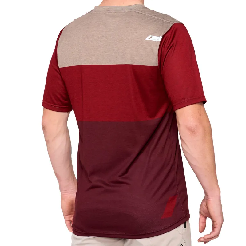 100 Percent Airmatic Short Sleeve Jersey - Brick/Red 6 100 Percent Airmatic Short Sleeve Jersey - Brick/Red - Image 4