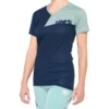 100 Percent Airmatic Womens Short Sleeve Jersey - Navy/Seafoam -Sportful Shop 100AirmaticWJerseyNS