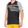 100 Percent Celium Short Sleeve Jersey - Black/Mustard -Sportful Shop 100CeliumJerseyBlkMus