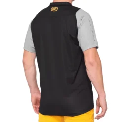 100 Percent Celium Short Sleeve Jersey - Black/Mustard -Sportful Shop 100CeliumJerseyBlkMus 2