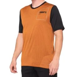 100 Percent Ridecamp Short Sleeve Jersey - Stone/Brick -Sportful Shop 100RidecampJerseyTerra