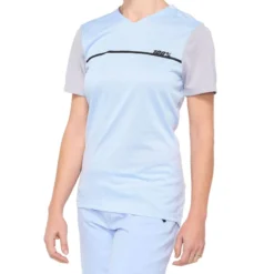 100 Percent Ridecamp Womens Short Sleeve Jersey - Powder Blue/Grey -Sportful Shop 100RidecampWJerseyPBG