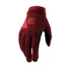 100 Percent Ridecamp Womens MTB Gloves - Brick -Sportful Shop 100RidecampWomensRed