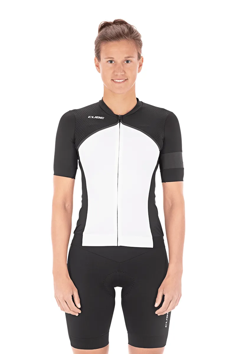 Cube Blackline Women's Short Sleeve Jersey - White/Black 3 Cube Blackline Women's Short Sleeve Jersey - White/Black