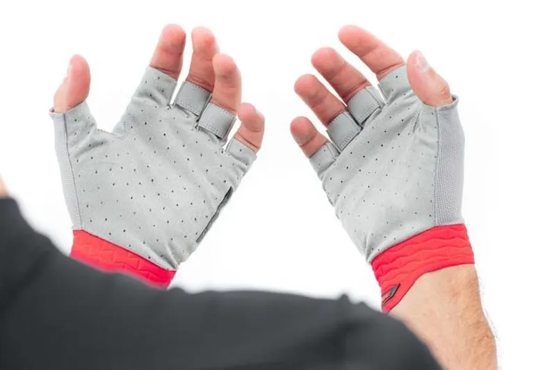 Cube Performance Short Finger Gloves - Grey/Red 10 Cube Performance Short Finger Gloves - Grey/Red - Image 8