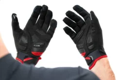 Cube X Natural Fit Long Finger Gloves - Red/Black -Sportful Shop 11124 6