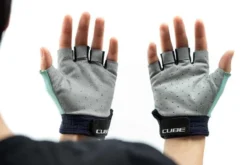 Cube Performance Junior Short Finger Gloves - Blue/Mint -Sportful Shop 11129 6