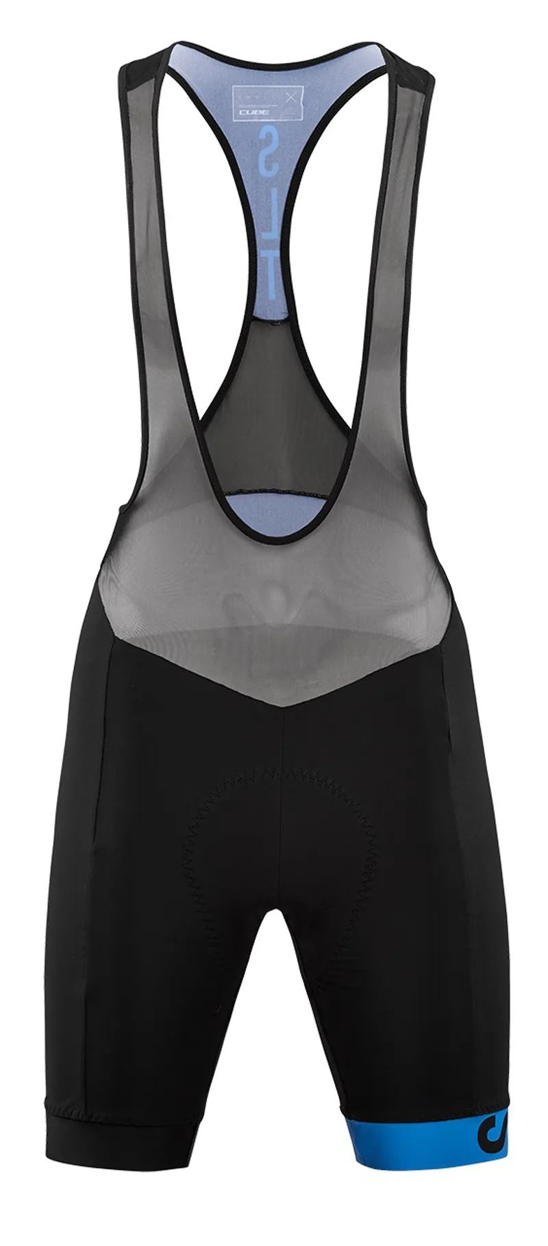 Cube Womens SLT Bib Shorts Black/Blue 3 Cube Womens SLT Bib Shorts Black/Blue