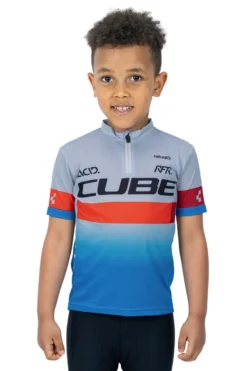 Cube Junior Teamline Short Sleeve Jersey - Blue/Red/Grey 8 Cube Junior Teamline Short Sleeve Jersey - Blue/Red/Grey -Sportful Shop 11340 2