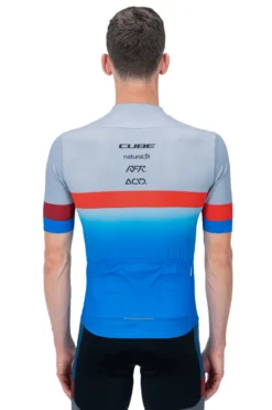 Cube Teamline Short Sleeve Jersey - Blue/Red/Grey -Sportful Shop 11493 3