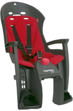 Hamax Siesta Pannier Rack Mounted Rear Child Seat - Grey/Red