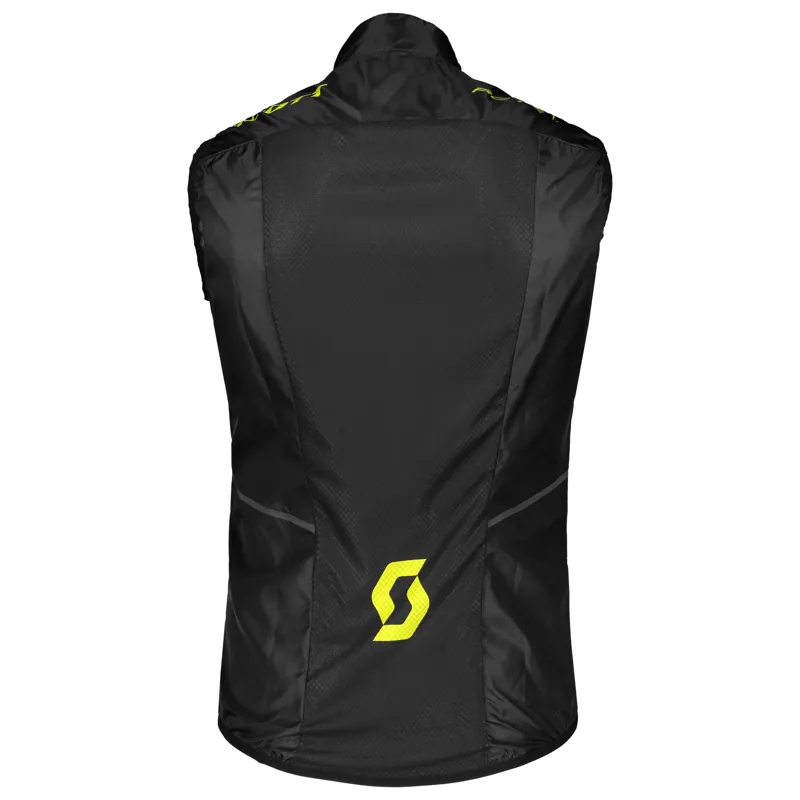 Scott RC Team Windbreaker Vest - Black/Sulphur Yellow 4 Scott RC Team Windbreaker Vest - Black/Sulphur Yellow - Image 2