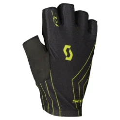 Scott RC Team Short Finger Gloves - Black/Sulphur Yellow