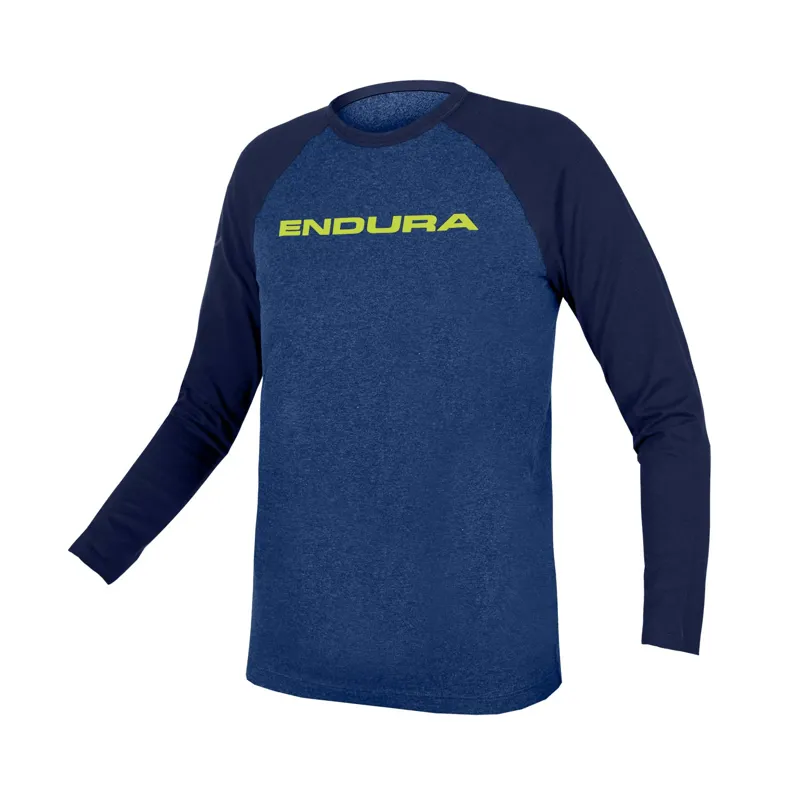 Endura One Clan Raglan Kids Long Sleeve T-Shirt - Blue 3 Endura One Clan Raglan Kids Long Sleeve T-Shirt - Blue