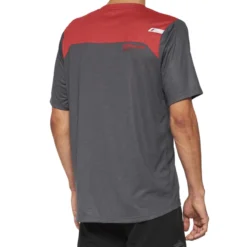 100 Percent Airmatic Men's Short Sleeve Jersey - Charcoal/Racer Red -Sportful Shop 40014 00010 2