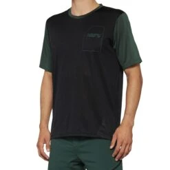 100 Percent Ridecamp Men's Short Sleeve Jersey - Charcoal/Black -Sportful Shop 40027 00000 1