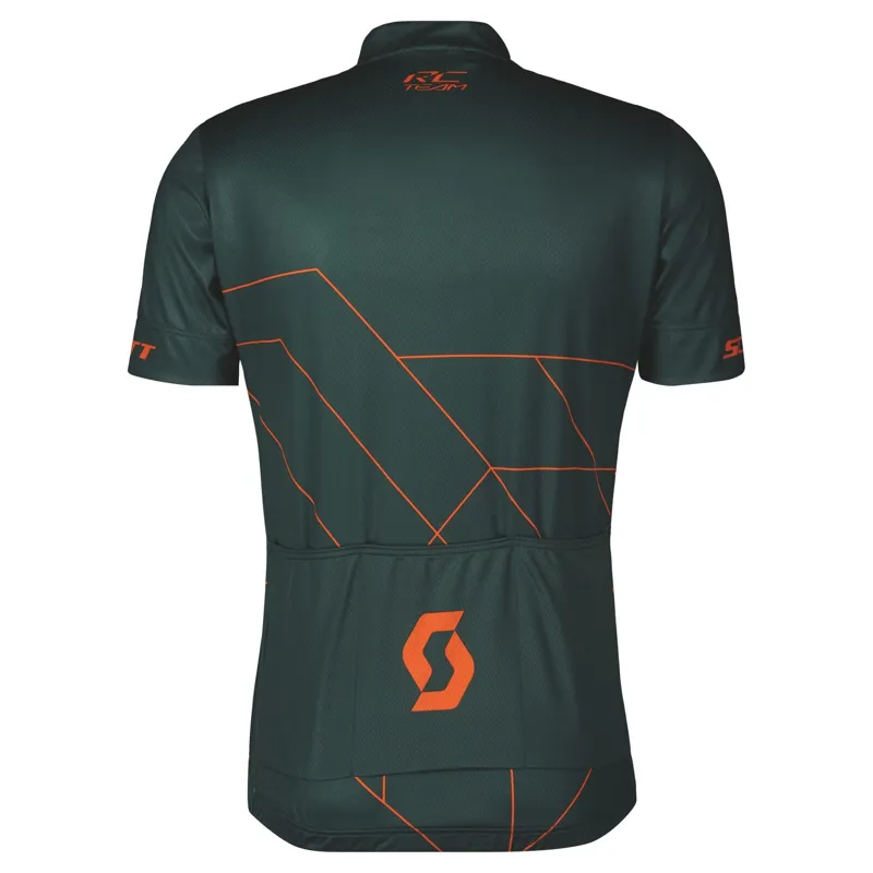 Scott RC Team 20 Men's Short Sleeve Jersey - Aruba Green/Braze Orange 7 Scott RC Team 20 Men's Short Sleeve Jersey - Aruba Green/Braze Orange - Image 5