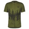 Scott Trail Flow Zip Men's Short Sleeve Jersey - Fir Green/Black -Sportful Shop 4032317386