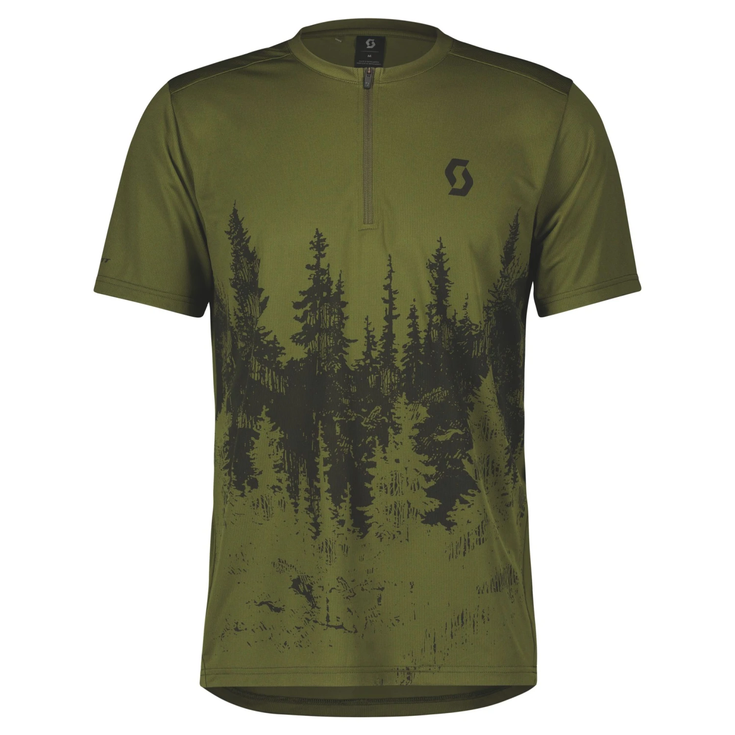 Scott Trail Flow Zip Men's Short Sleeve Jersey - Mineral Green/Aruba Green 3 Scott Trail Flow Zip Men's Short Sleeve Jersey - Mineral Green/Aruba Green