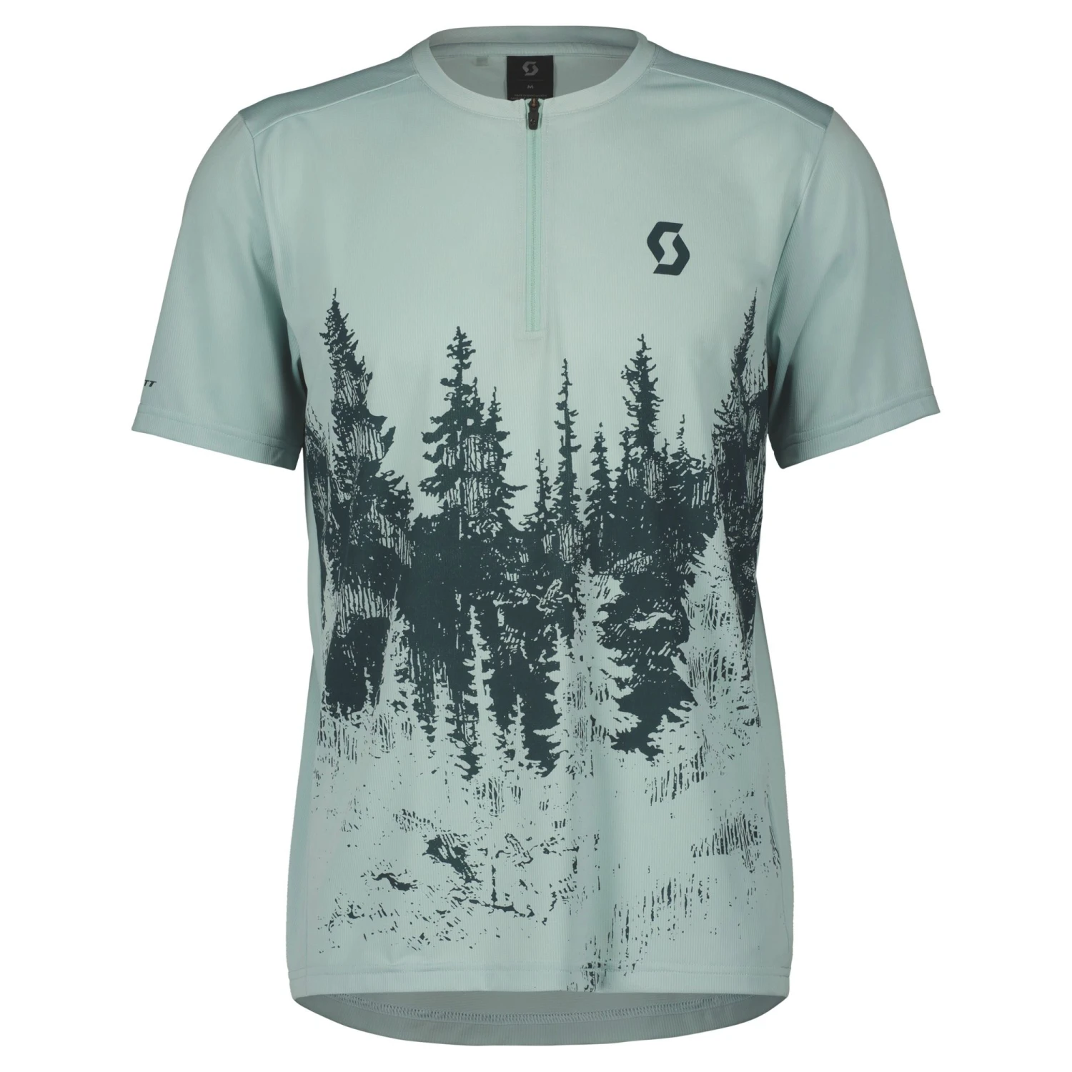 Scott Trail Flow Zip Men's Short Sleeve Jersey - Fir Green/Black 7 Scott Trail Flow Zip Men's Short Sleeve Jersey - Fir Green/Black - Image 5