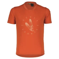 Scott Trail Flow 20 DRI Junior Short Sleeve Jersey - Braze Orange -Sportful Shop 4039607539