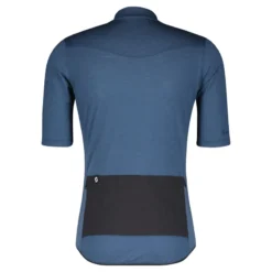 Scott Gravel Merino Men's Short Sleeve Jersey - Metal Blue/Dark Blue -Sportful Shop 4040917378A