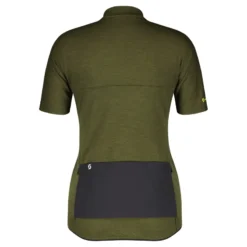 Scott Gravel Merino Women's Short Sleeve Jersey - Fir Green/Bitter Yellow -Sportful Shop 4040927512A