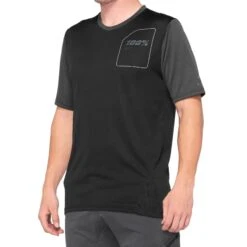 100 Percent Ridecamp Men's Short Sleeve Jersey - Black/Forest Green -Sportful Shop 41401 052 1