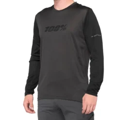 100 Ridecamp Men's Long Sleeve Jersey - Black/Charcoal -Sportful Shop 41402 181