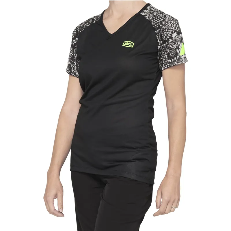 100 Percent Airmatic Womens Short Sleeve Jersey - Black Python 5 100 Percent Airmatic Womens Short Sleeve Jersey - Black Python - Image 3