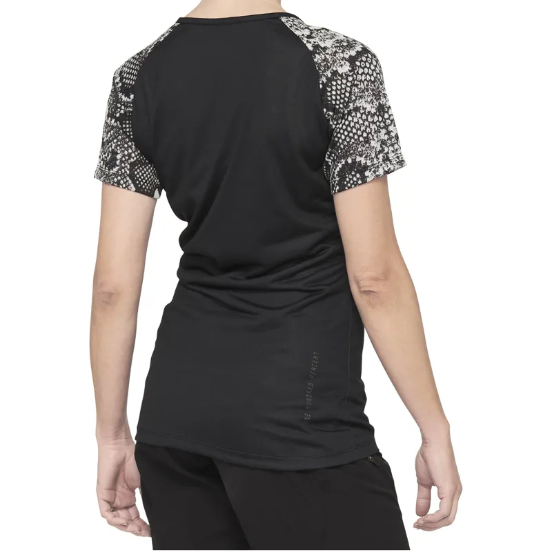 100 Percent Airmatic Womens Short Sleeve Jersey - Black Python 4 100 Percent Airmatic Womens Short Sleeve Jersey - Black Python - Image 2