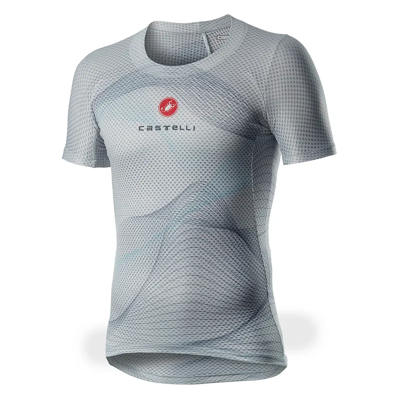 Castelli Pro Mesh Short Sleeve Base Layer - Silver Grey 6 Castelli Pro Mesh Short Sleeve Base Layer - Silver Grey - Image 4