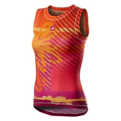 Castelli Pro Mesh Womens Sleeveless Base Layer - Yellow Fluo Flower 7 Castelli Pro Mesh Womens Sleeveless Base Layer - Yellow Fluo Flower -Sportful Shop 452007920p 997 01 1400wx1400h 1