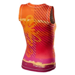 Castelli Pro Mesh Womens Sleeveless Base Layer - Orange Flower -Sportful Shop 452007920p 997 02 1400wx1400h