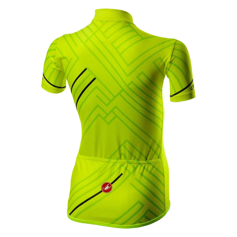 Castelli Campioncino Kids Short Sleeve Jersey - Yellow Fluo 6 Castelli Campioncino Kids Short Sleeve Jersey - Yellow Fluo - Image 4