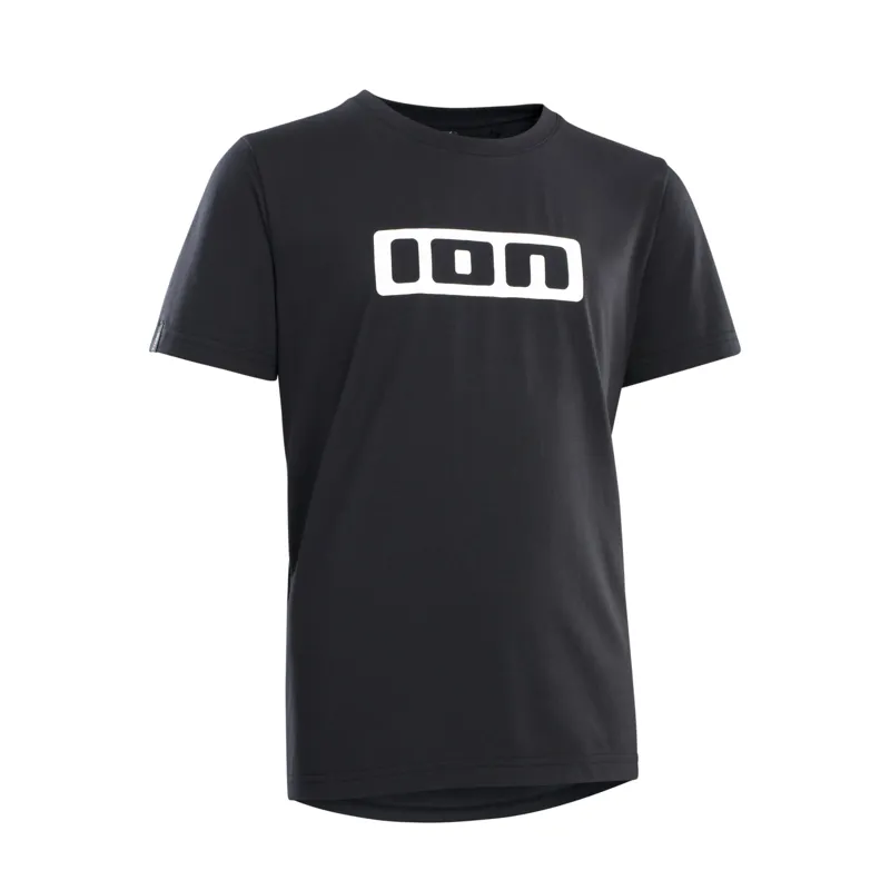 ION Logo DR Short Sleeve Youth MTB Jersey - Black 5 ION Logo DR Short Sleeve Youth MTB Jersey - Black - Image 3