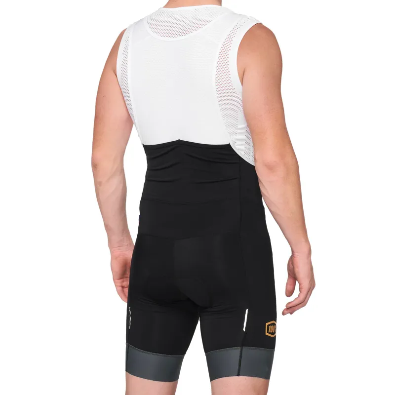 100 Percent Exceeda Men's Bib Shorts - Black/Charcoal 3 100 Percent Exceeda Men's Bib Shorts - Black/Charcoal