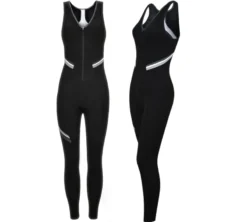 Funkier Thermesse Ladies Winter Double Strap Bib Tights - Black