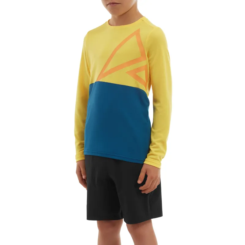 Altura Spark Trail Kids Long Sleeve Jersey - Yellow/Blue 8 Altura Spark Trail Kids Long Sleeve Jersey - Yellow/Blue - Image 6