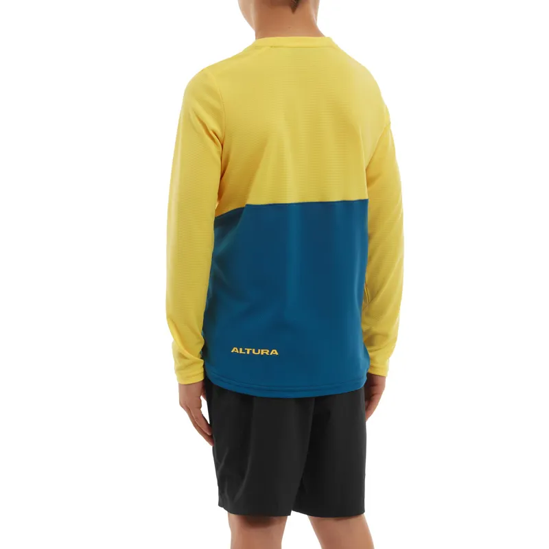 Altura Spark Trail Kids Long Sleeve Jersey - Yellow/Blue 5 Altura Spark Trail Kids Long Sleeve Jersey - Yellow/Blue - Image 3