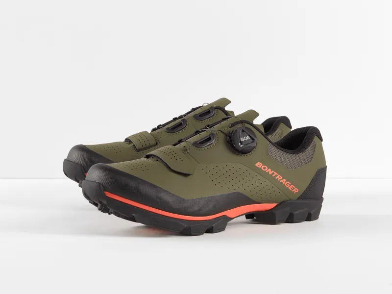 Bontrager Foray MTB Shoes - Olive Grey/Orange 10 Bontrager Foray MTB Shoes - Olive Grey/Orange - Image 8