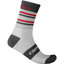 Castelli Gregge 15 Men's Socks - Red/Savile Blue
