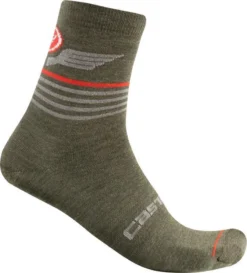 Castelli Lancio 15 Socks - Military Green -Sportful Shop CS19563GRN