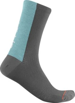 Castelli Bandito Wool 18 Men's Socks - Nickel Grey -Sportful Shop CS20540GrayCeleste