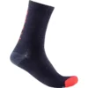 Castelli Bandito Wool 18 Men's Socks - Savile Blue/Red -Sportful Shop CS20540SavileBLURED
