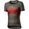 Castelli Pro Mesh Mens Short Sleeve Base Layer Bark - Green/Fiery Red -Sportful Shop CS21022Bark