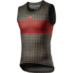 Castelli Pro Mesh Mens Sleeveless Base Layer - Bark Green/Fiery Red 8 Castelli Pro Mesh Mens Sleeveless Base Layer - Bark Green/Fiery Red -Sportful Shop CS21023BarkGreenFieryRed